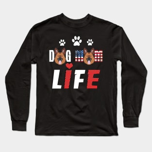 German Shepherd Mom Life Patriotic America 4Th Of July Long Sleeve T-Shirt